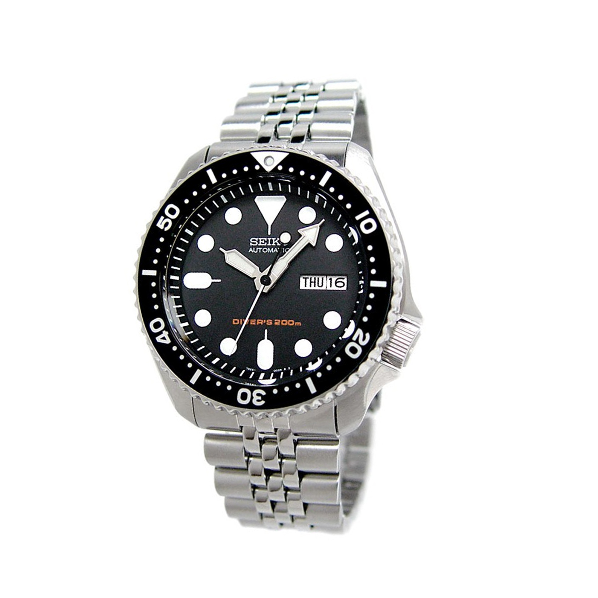 Seiko Automatic Dive Watch With Offset Crown And Rubber Dive Strap # ...